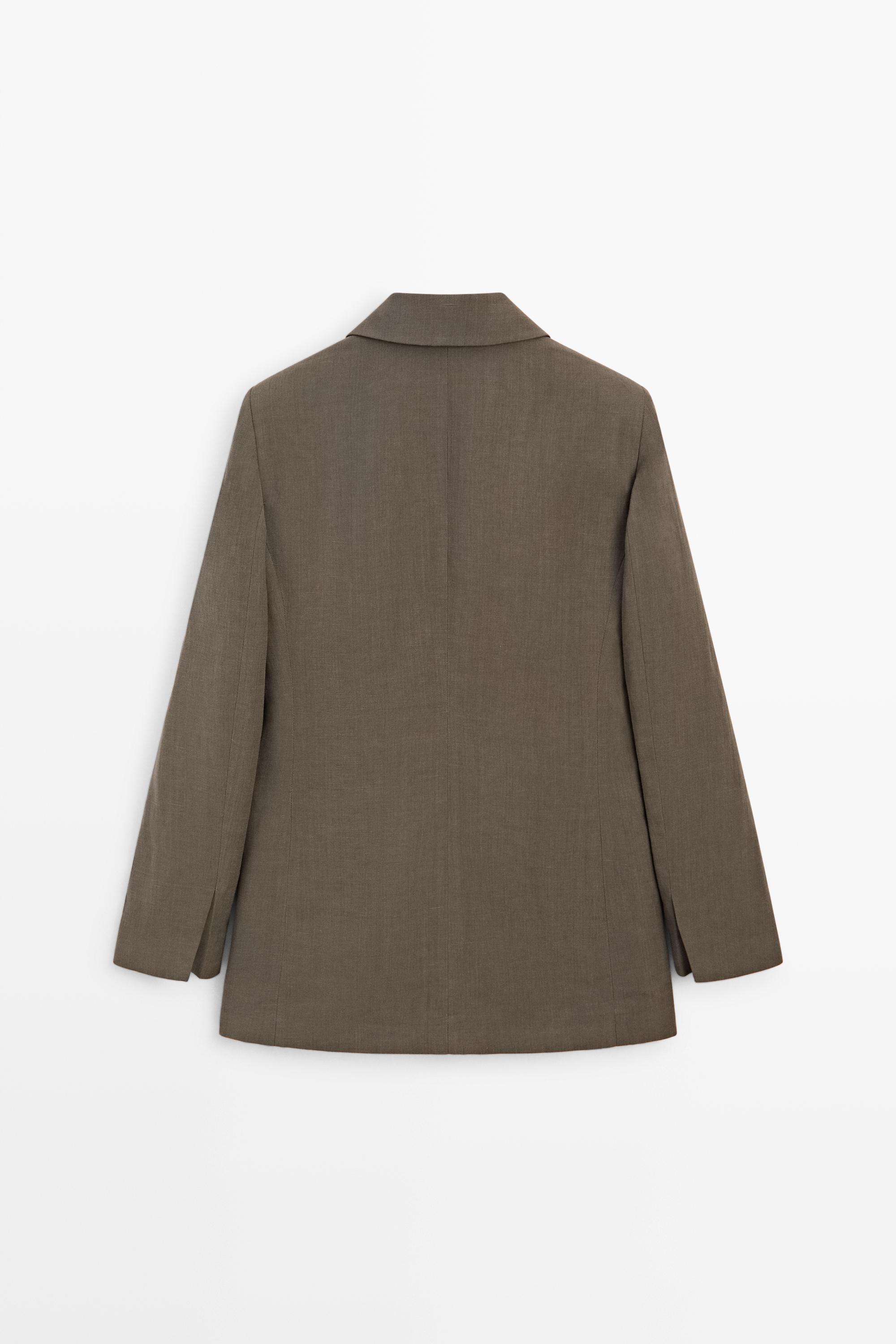 Tailored linen-blend blazer - STUDIO